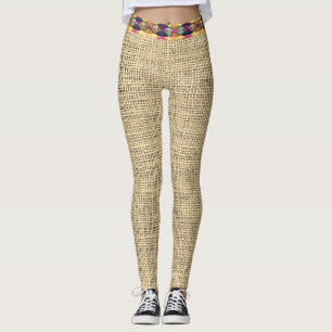 Trendy Burlap Look  Leggings
