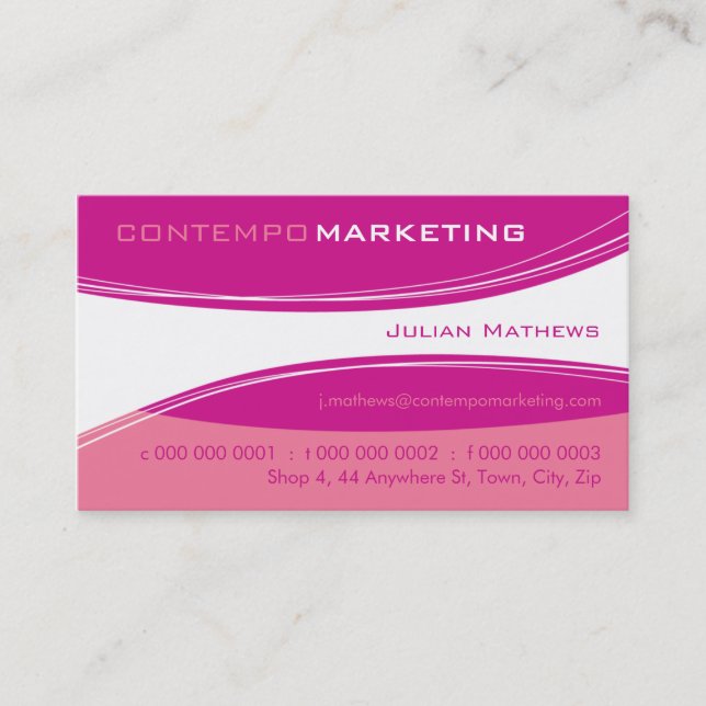 TRENDY BUSINESS CARD :: contempo 10AL (Front)