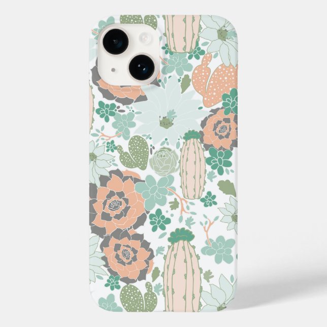 Trendy Cactus Pattern Case-Mate iPhone Case (Back)