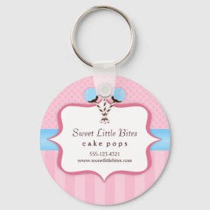 Trendy Cake Pop Bakery Key Ring