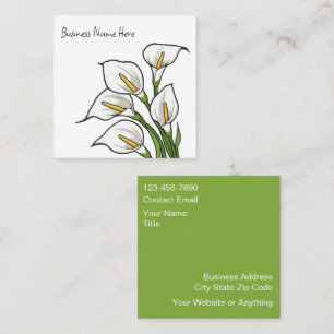 Trendy Calla Lily Design Business Cards