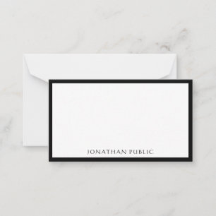 Trendy Calligraphic Typed Elegant Simple Black Card
