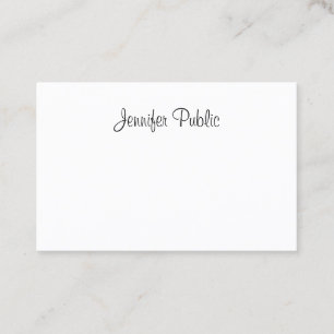 Trendy Calligraphy Handwritten Script Elegant Top Business Card