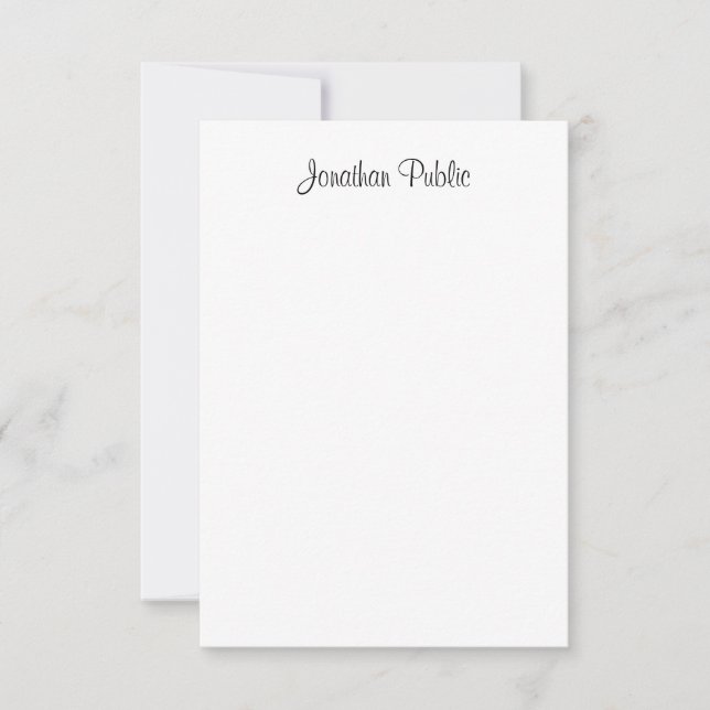 Trendy Calligraphy Script Name Modern Template (Front)