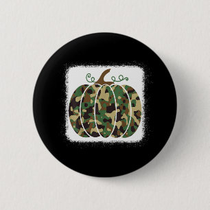 Trendy Camo Print Pumpkin Cute Fall Gift For Hunte 6 Cm Round Badge