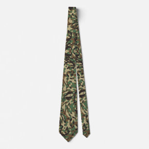 Trendy Camouflage Green Tie
