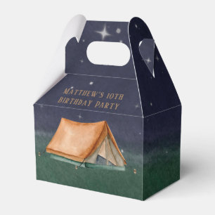 Trendy Campout Sleepover Boy Birthday Party Favour Box