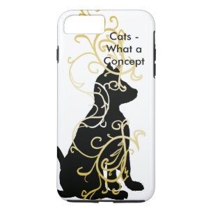 Trendy Cat Black Cats Ornate Gold CricketDiane iPhone 8 Plus/7 Plus Case