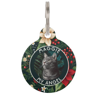 Trendy Cat Dad Gift Christmas Print Pet Tag