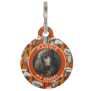 Trendy Cat Lover Present Calla Lilies Print Pet Tag