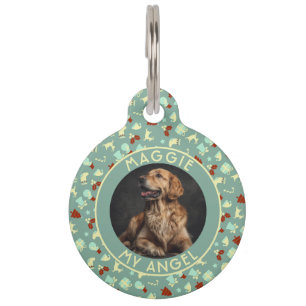 Trendy Cat Lover Present Christmas Pattern Pet Tag