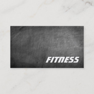 Trendy Chalkboard Grey Fitness Sport Business Card