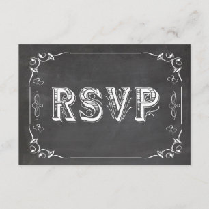 Trendy Chalkboard Matching Response Card