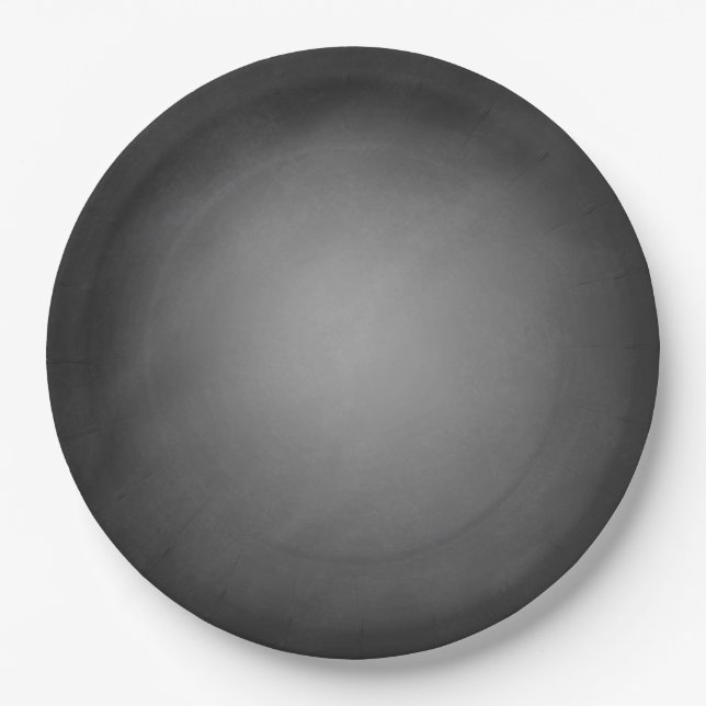 Trendy Chalkboard Vignette Paper Plate (Front)