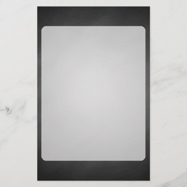 Trendy Chalkboard Vignette Stationery (Front)