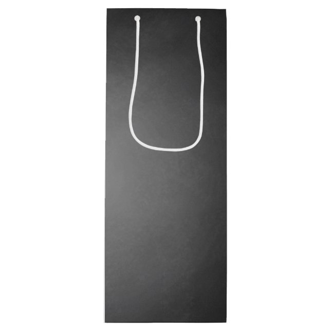 Trendy Chalkboard Vignette Wine Gift Bag (Front)