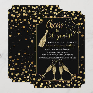 Trendy Cheers Birthday Party Invitation