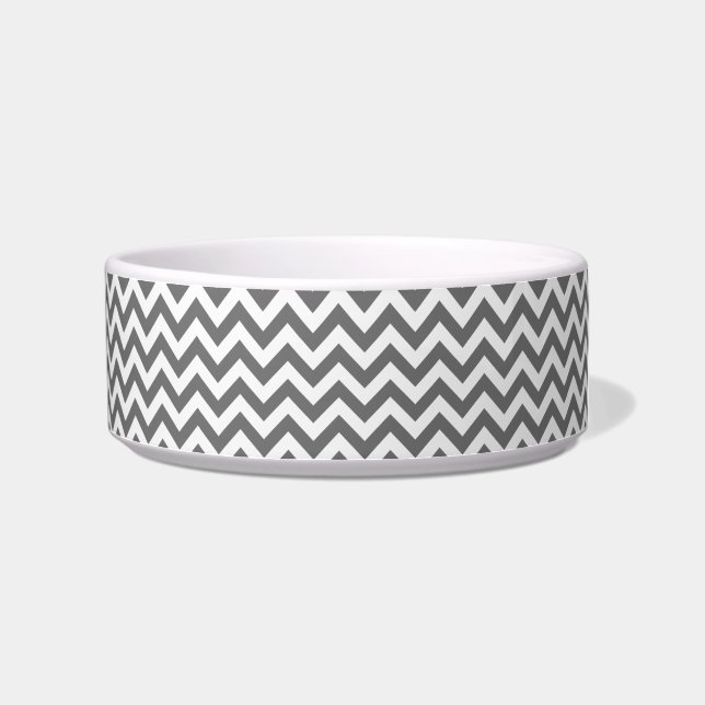 Trendy Chevron Cat Bowl (Right)