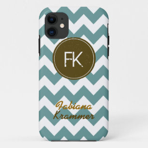 trendy chevron monogram iPhone 11 case