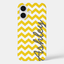 Trendy Chevron Pattern - script name yellow grey