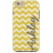 Trendy Chevron Pattern with name - yellow grey
