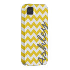 Trendy Chevron Pattern with name - yellow grey