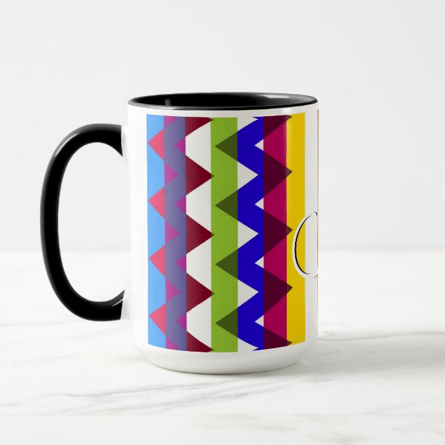 Trendy Chevron Stripes Pattern #14 Mug (Left)