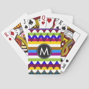 Trendy Chevron Stripes Pattern #14 Playing Cards