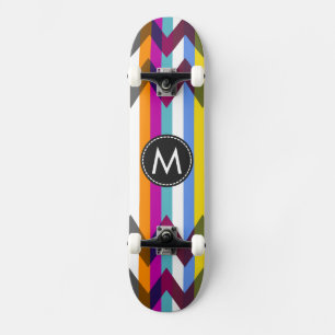 Trendy Chevron Stripes Pattern #21 Skateboard