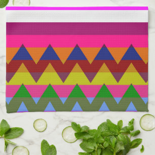Trendy Chevron Stripes Pattern #26 Tea Towel