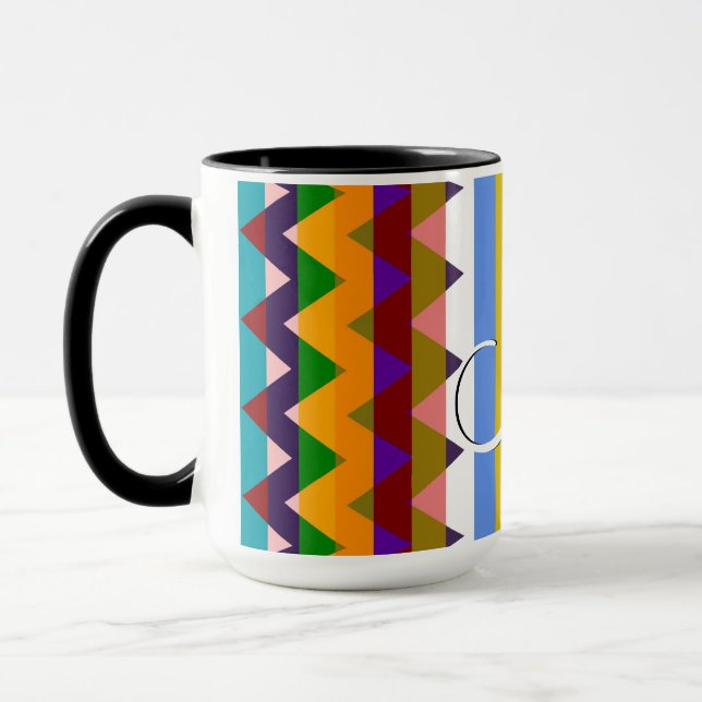 Trendy Chevron Stripes Pattern #3 Mug (Left)
