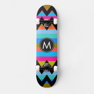 Trendy Chevron Stripes Pattern #4 Skateboard