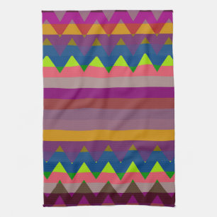 Trendy Chevron Stripes Pattern #6 Tea Towel