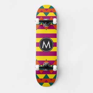 Trendy Chevron Stripes Pattern Skateboard