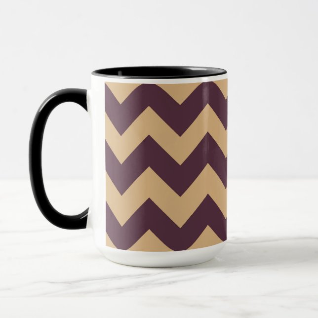 Trendy Chevron Zigzag Pattern 2 Mug (Left)