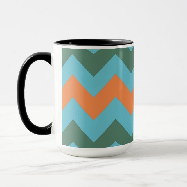 Trendy Chevron Zigzag Pattern 6 Mug (Left)