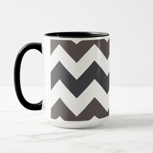 Trendy Chevron Zigzag Pattern 8 Mug (Left)
