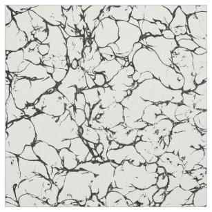 Trendy chic black and white marble patterns fabric