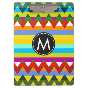 Trendy Chic Chevron Stripes Pattern #13 Clipboard