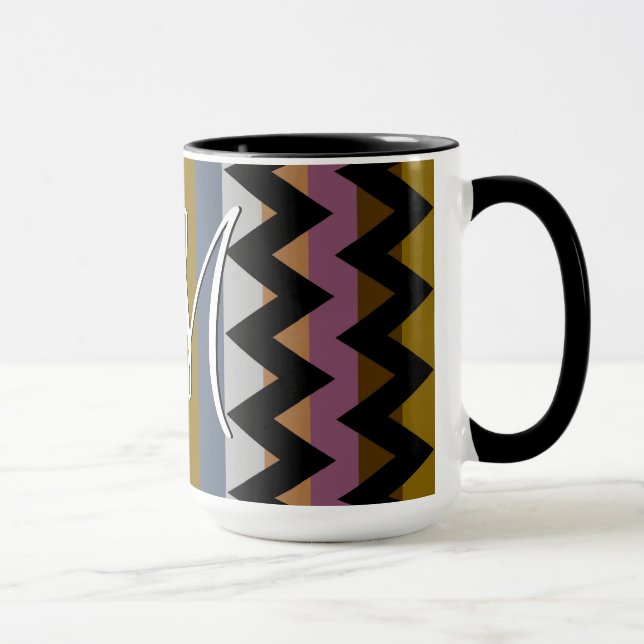 Trendy Chic Chevron Stripes Pattern #3 Mug (Right)