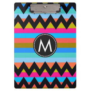 Trendy Chic Chevron Stripes Pattern #4 Clipboard
