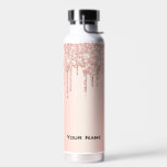 Trendy Chic Cute Rose Gold Custom Name Water Bottle<br><div class="desc">Trendy Chic Cute Rose Gold Custom Name Water Bottle</div>