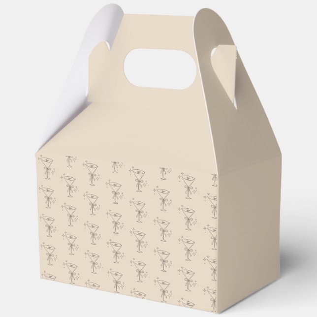 Trendy Chic Espresso Martini Bridesmaid Proposal Favour Box (Front)