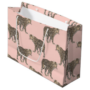 Trendy Chic Leopard Animal Pattern Large Gift Bag