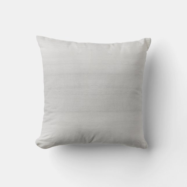 Trendy Chic Light Gray Wood Textured Cushion (Front)