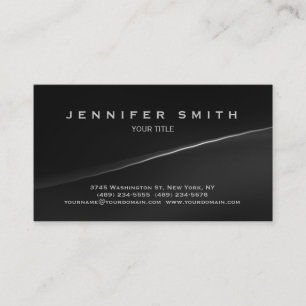 Trendy Chic Modern Black Grey Business Card