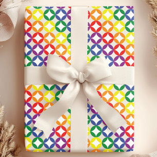Trendy Chic Rainbow Diamonds Wrapping Paper