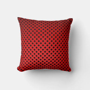 Trendy & Chic Red & Black Stripe Pattern Cushion