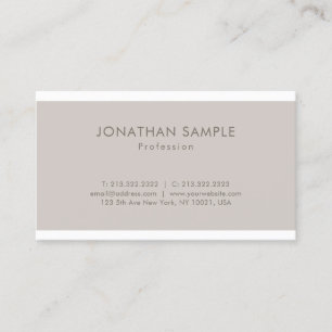 Trendy Chic Sleek Graphic Design Modern Plain Luxe Business Card