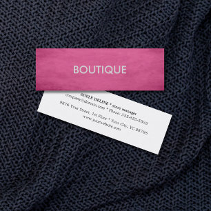 Trendy Chic Textured Pink Fashion Boutique Mini Business Card